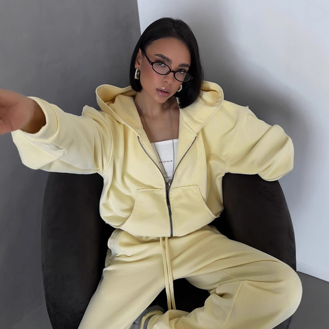 Hooded Sport Cardigan Suit