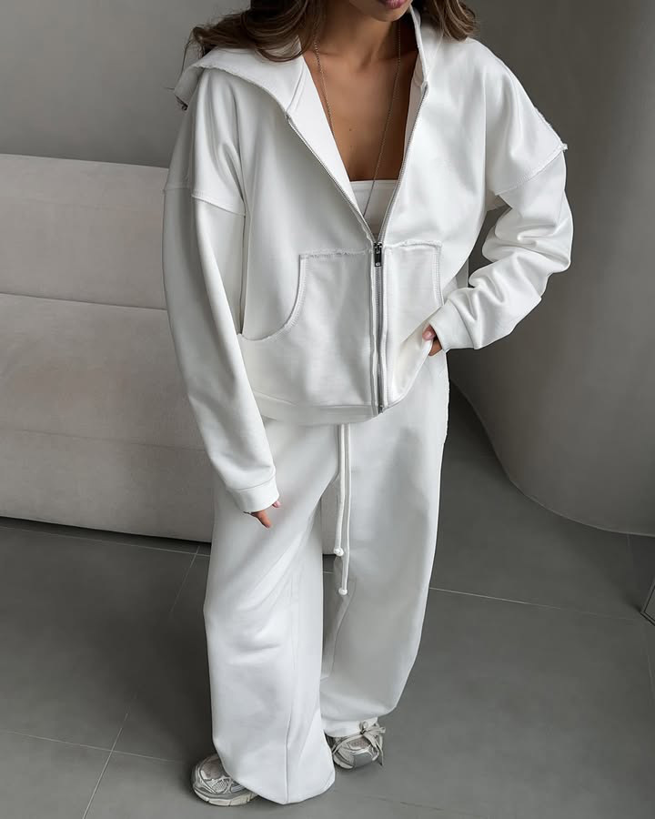 Hooded Sport Cardigan Suit