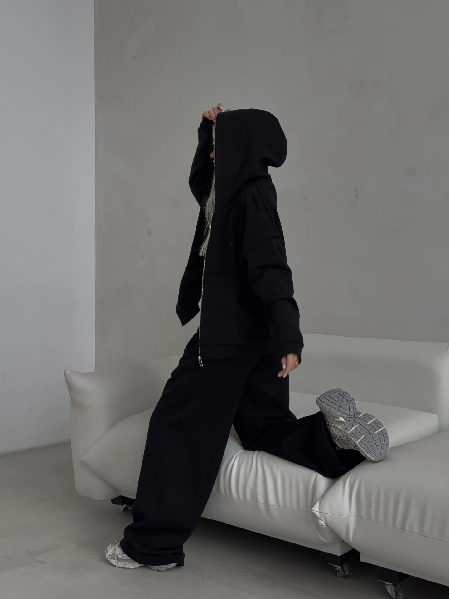 Hooded Sport Cardigan Suit