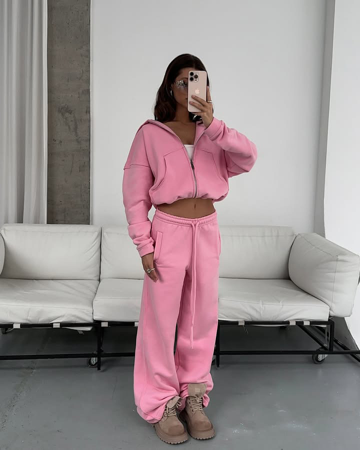 Hooded Sport Cardigan Suit