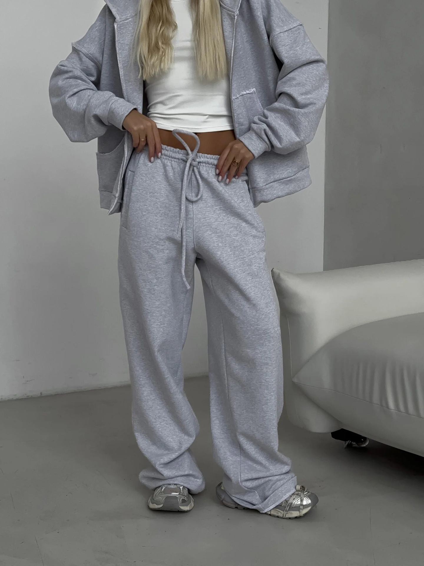 Hooded Sport Cardigan Suit