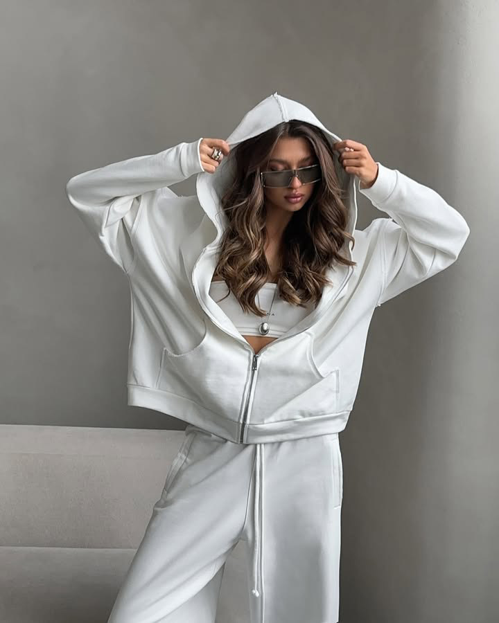 Hooded Sport Cardigan Suit