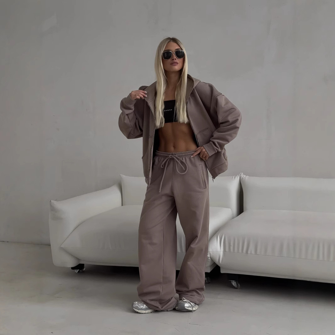 Hooded Sport Cardigan Suit