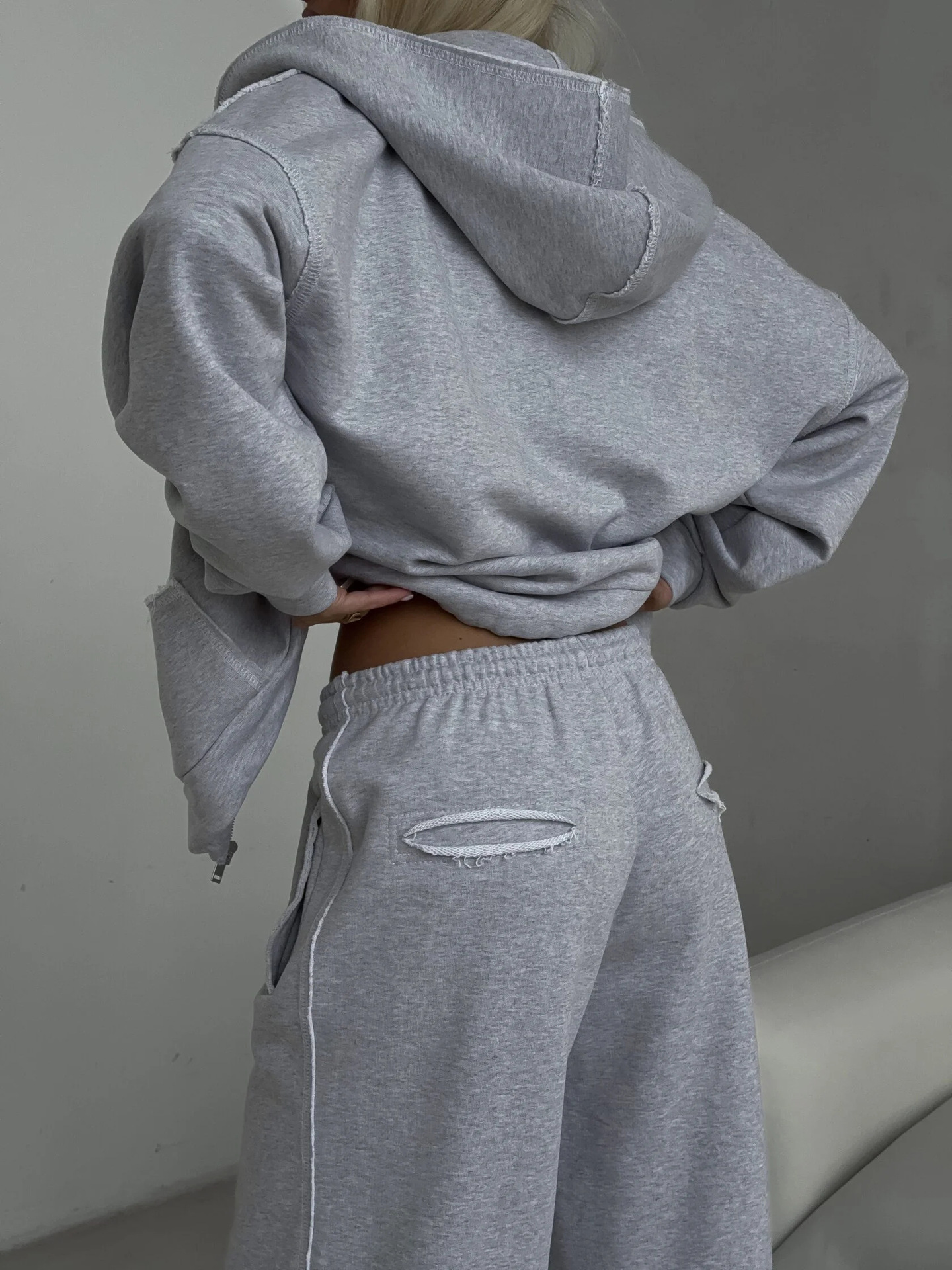 Hooded Sport Cardigan Suit