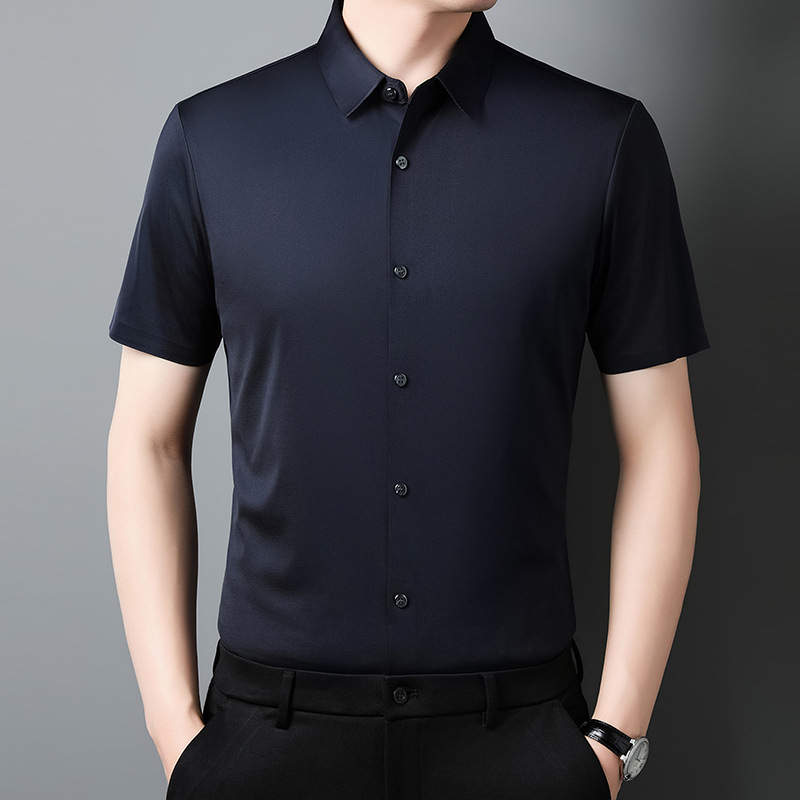 Mens Shirt Fashion Casual Short-sleeved