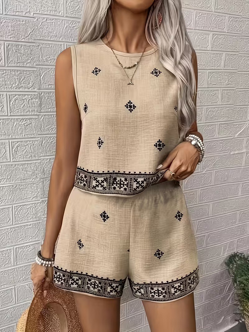 Womens Tank Top And Shorts Set