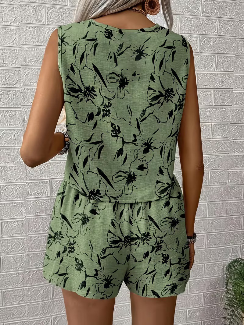 Womens Tank Top And Shorts Set