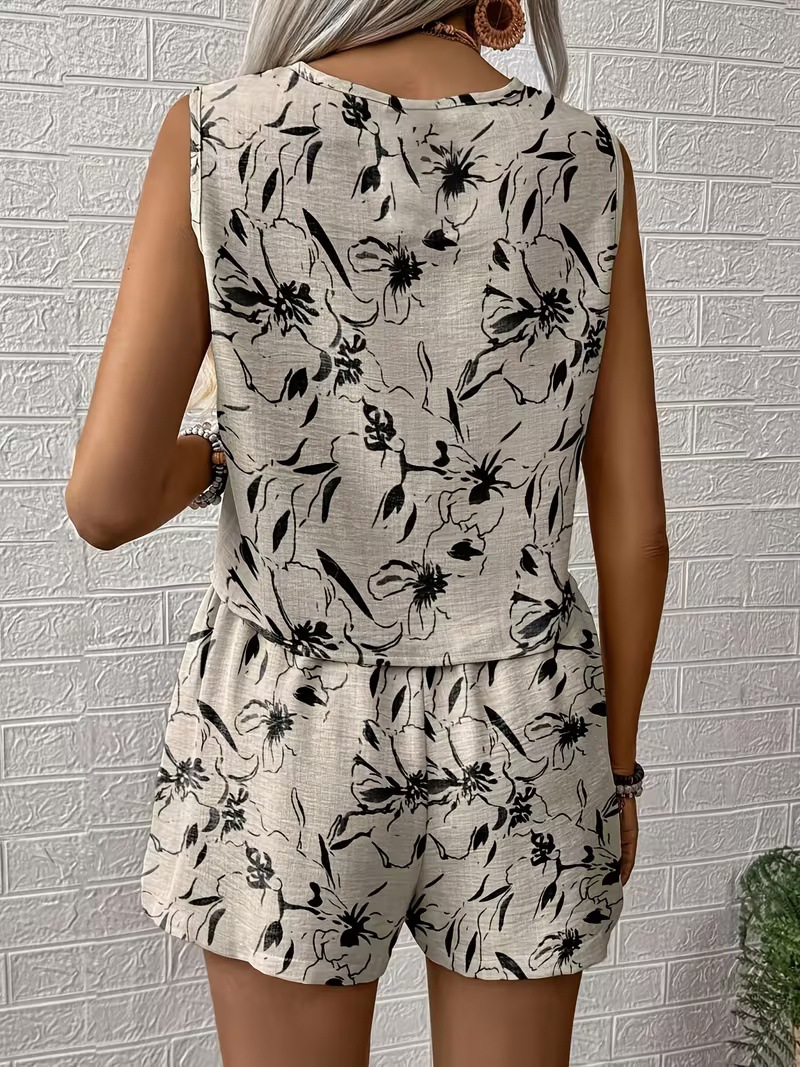 Womens Tank Top And Shorts Set
