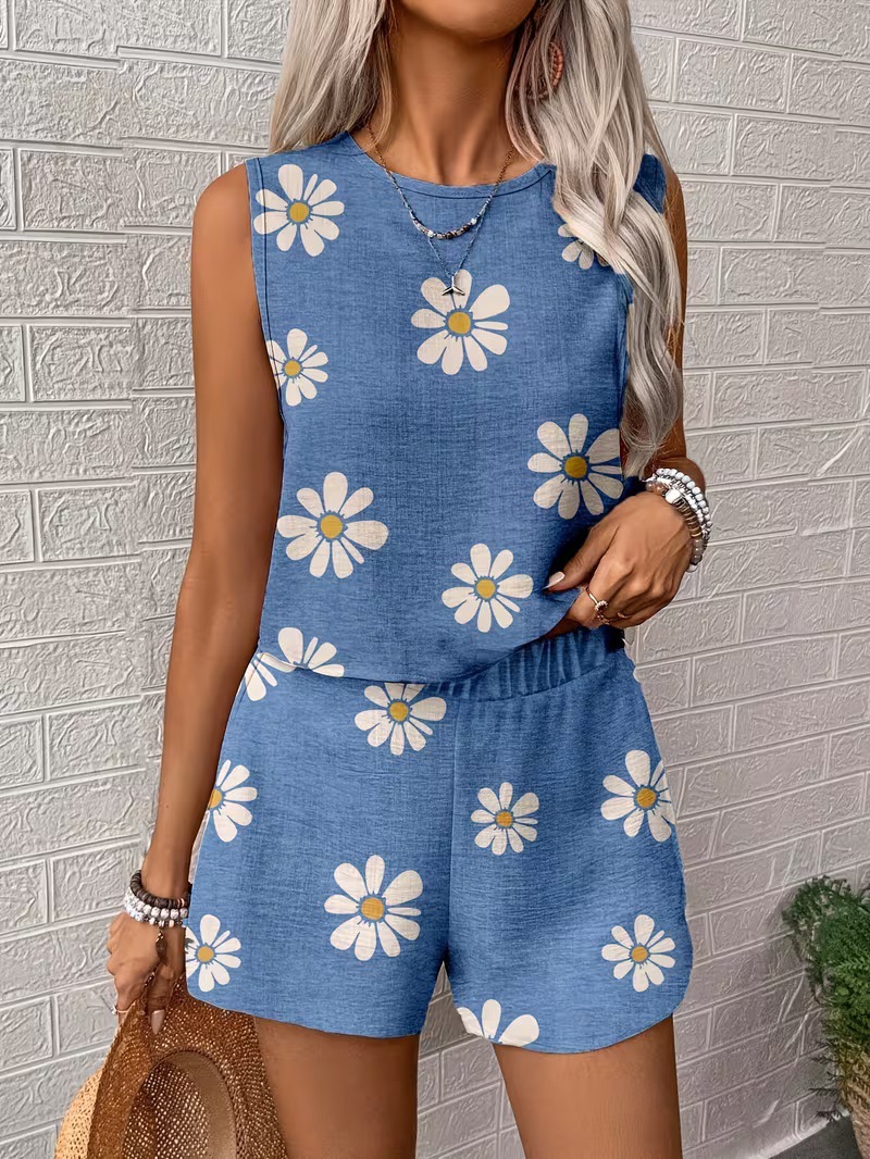 Womens Tank Top And Shorts Set