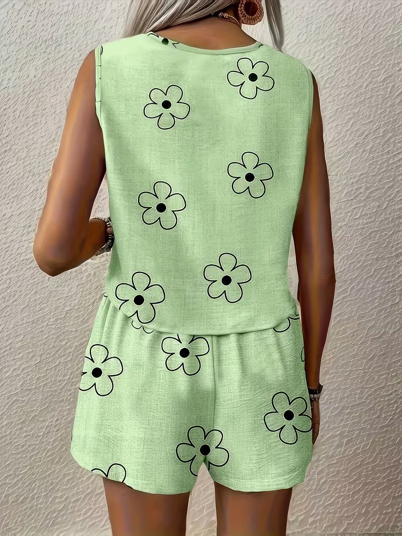 Womens Tank Top And Shorts Set