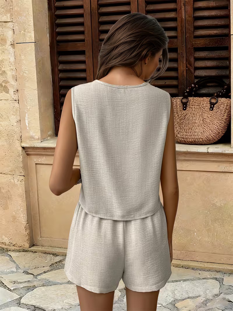 Womens Tank Top And Shorts Set