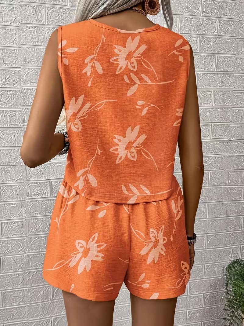 Womens Tank Top And Shorts Set