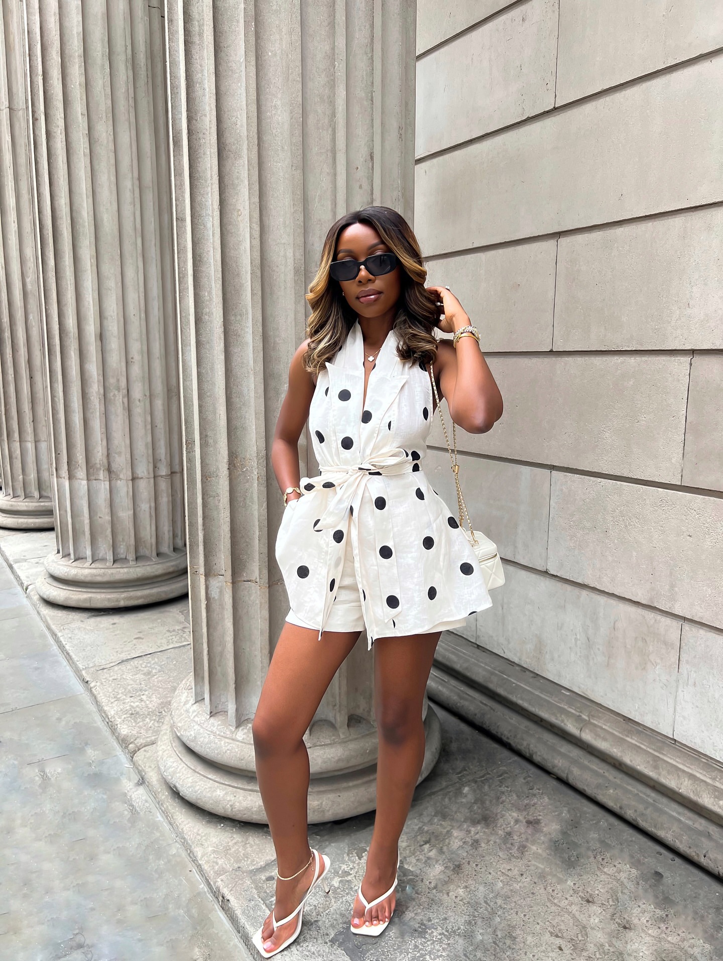 Backless Blouse And Shorts
