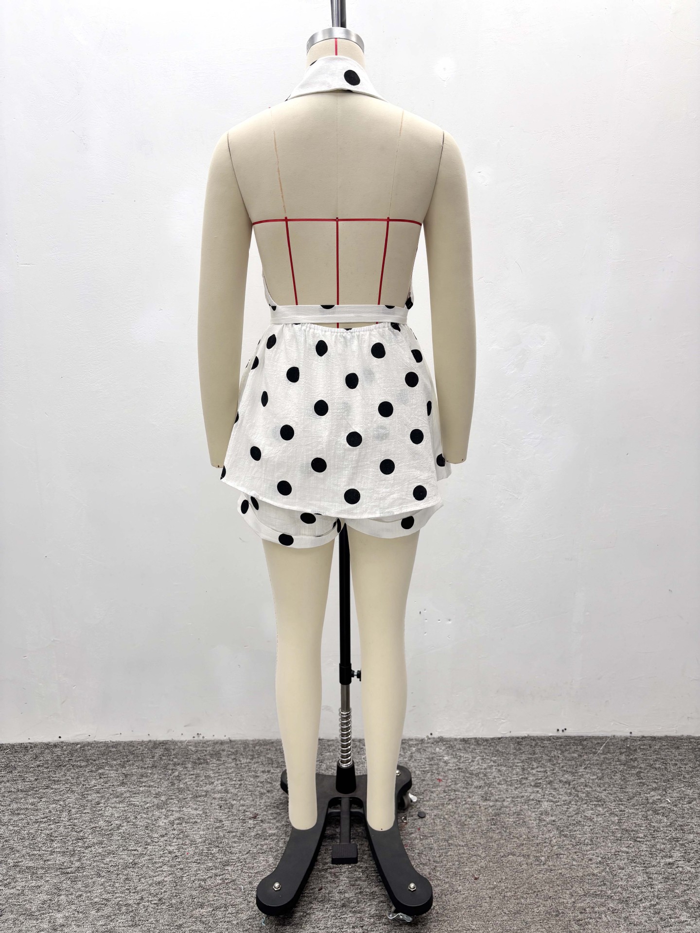 Backless Blouse And Shorts