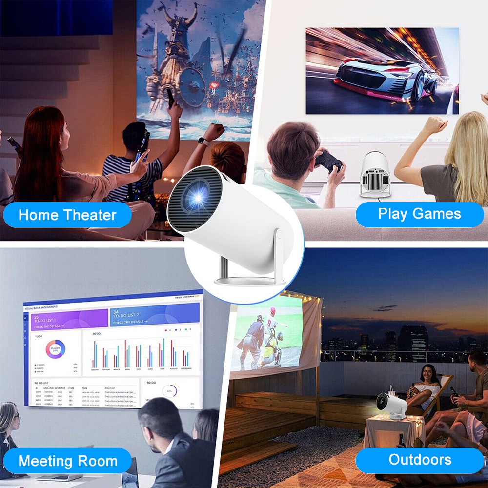 Portable 4K Smart WiFi Mini Projector