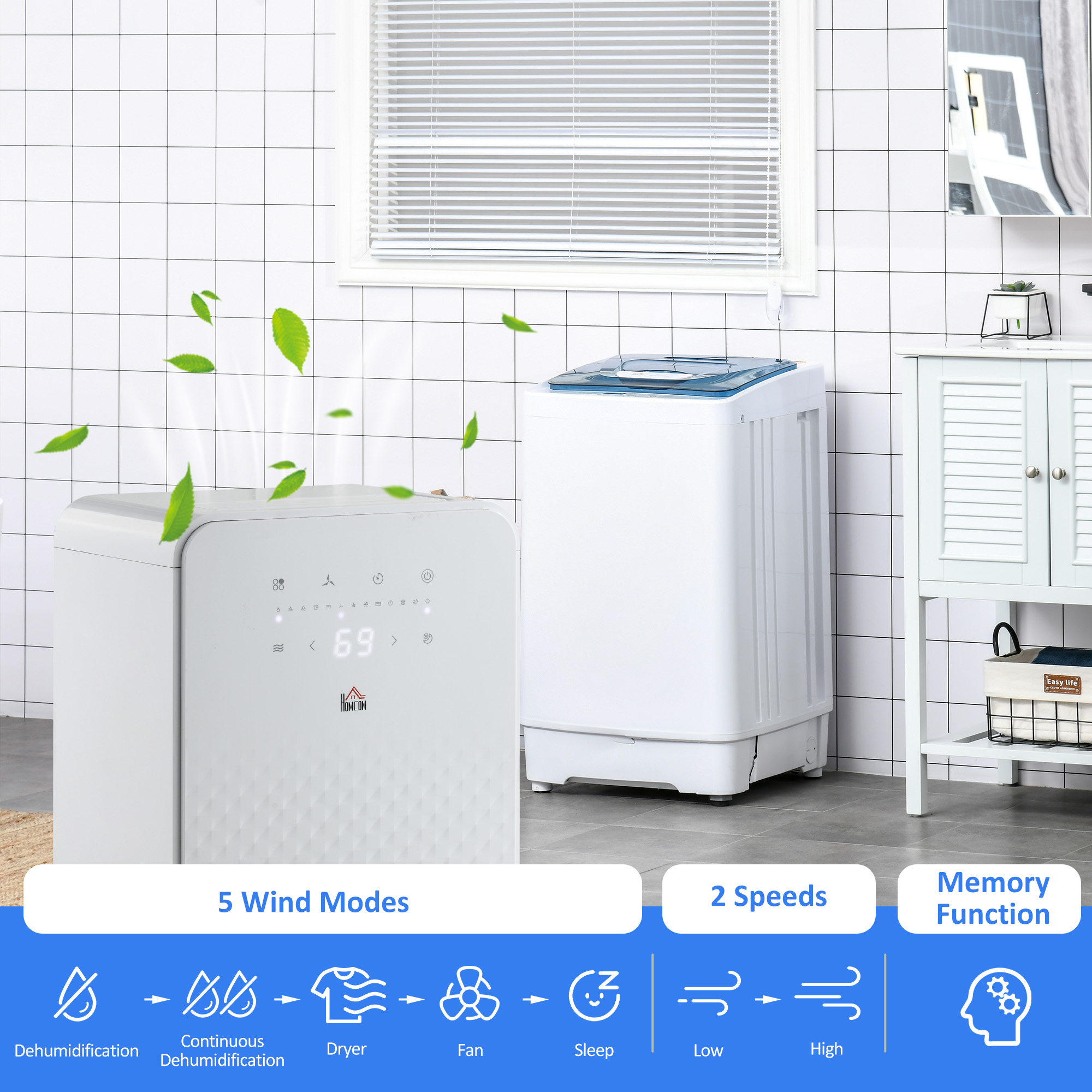Portable Dehumidifier With Air Purifier
