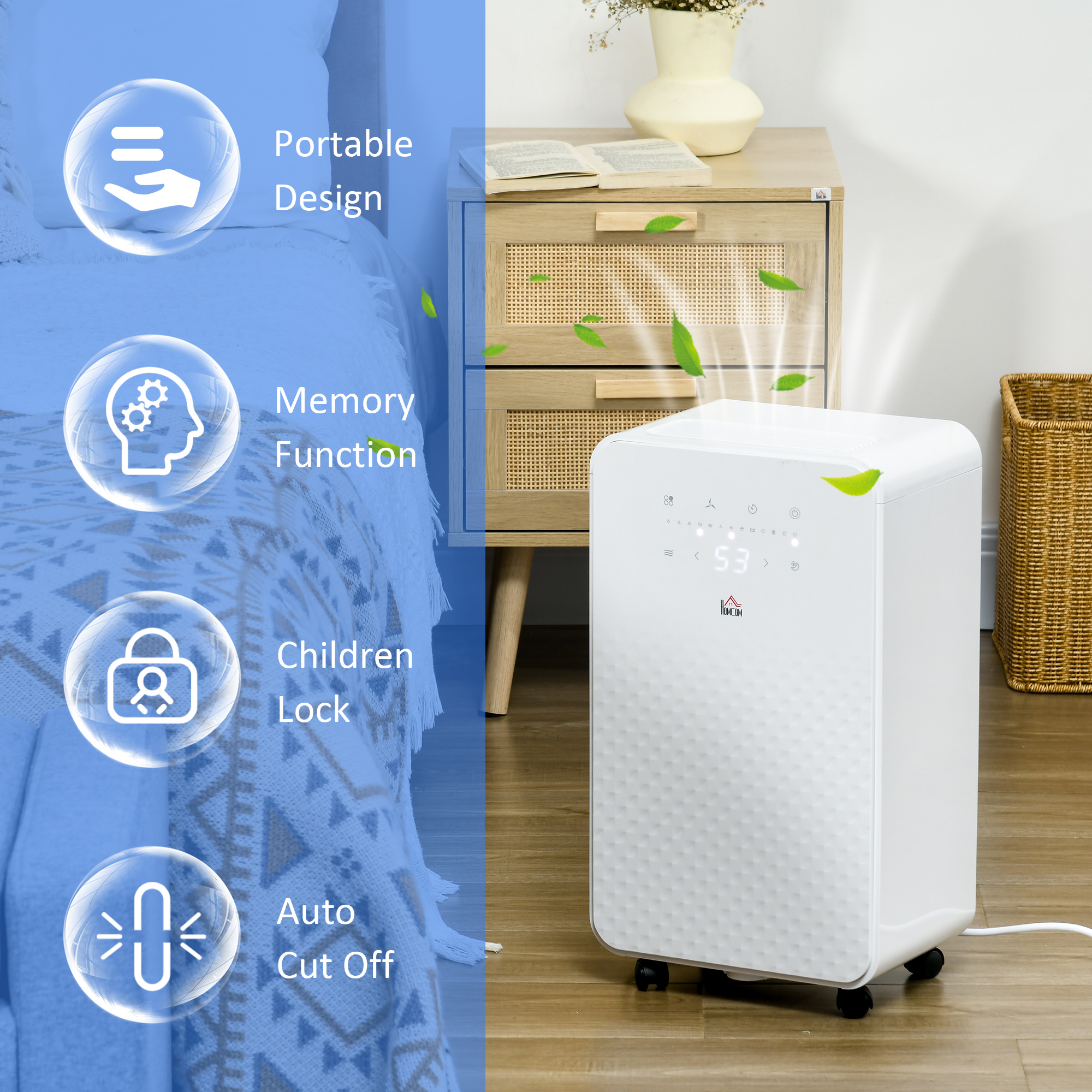 Portable Dehumidifier With Air Purifier