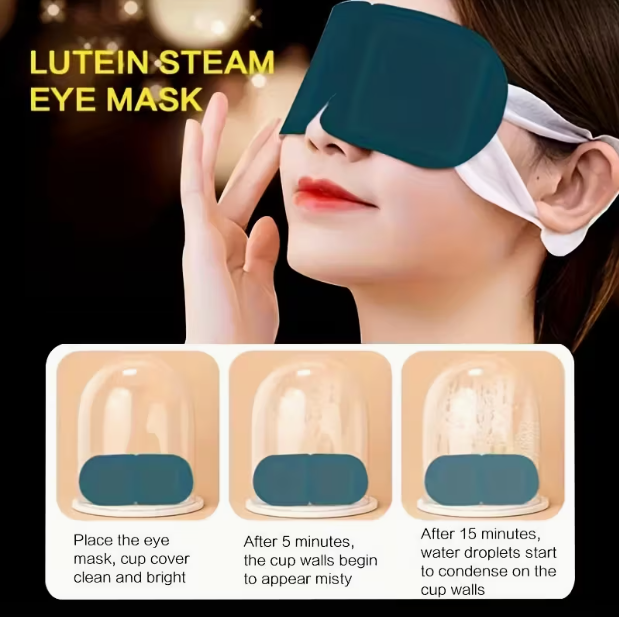 Sleep Eye Mask, 10pcs Lutein Steam