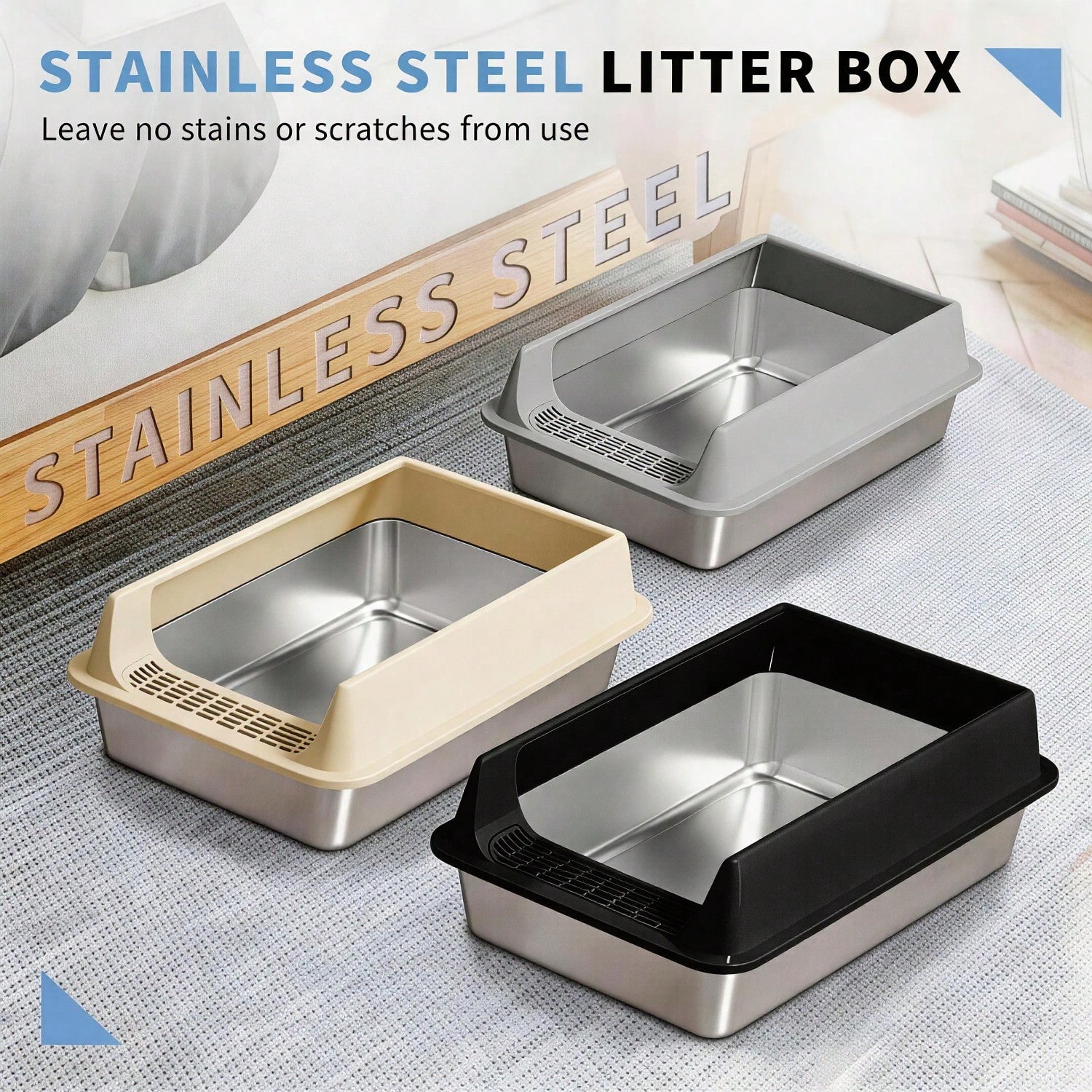 Stainless Steel Cat Litter Box