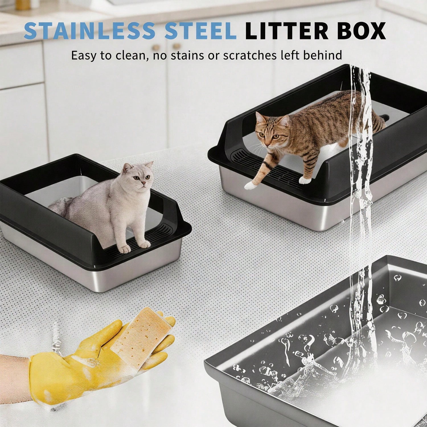 Stainless Steel Cat Litter Box