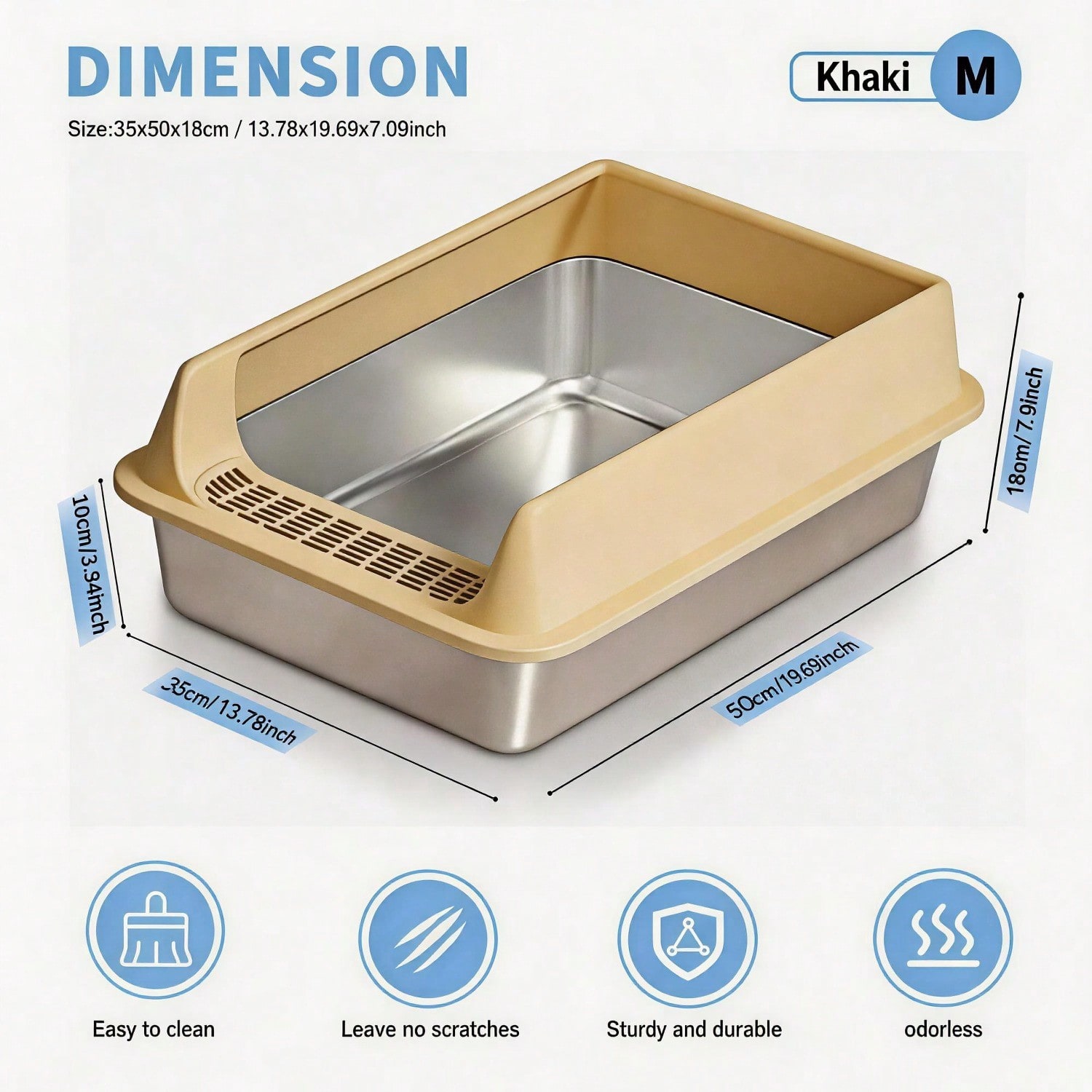 Stainless Steel Cat Litter Box