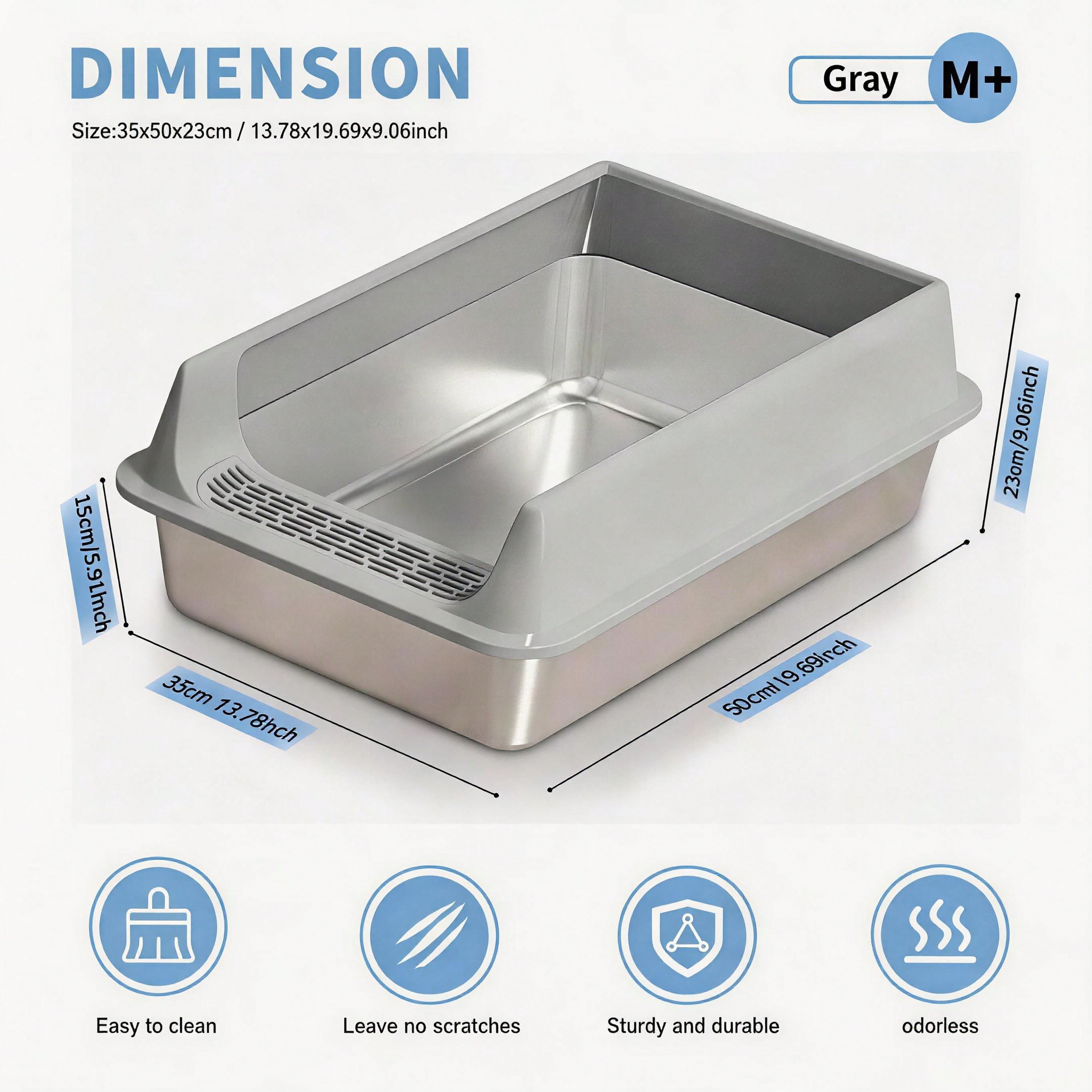 Stainless Steel Cat Litter Box
