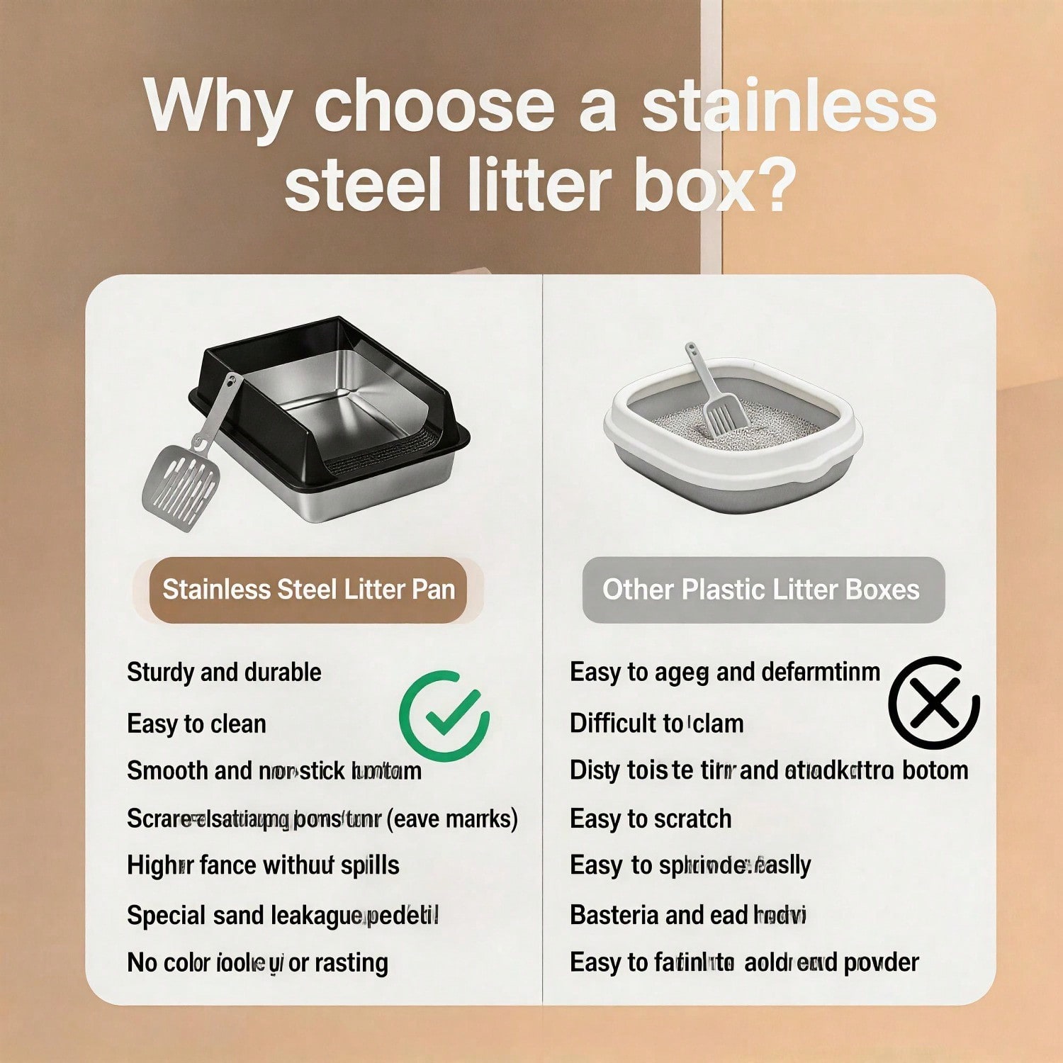 Stainless Steel Cat Litter Box