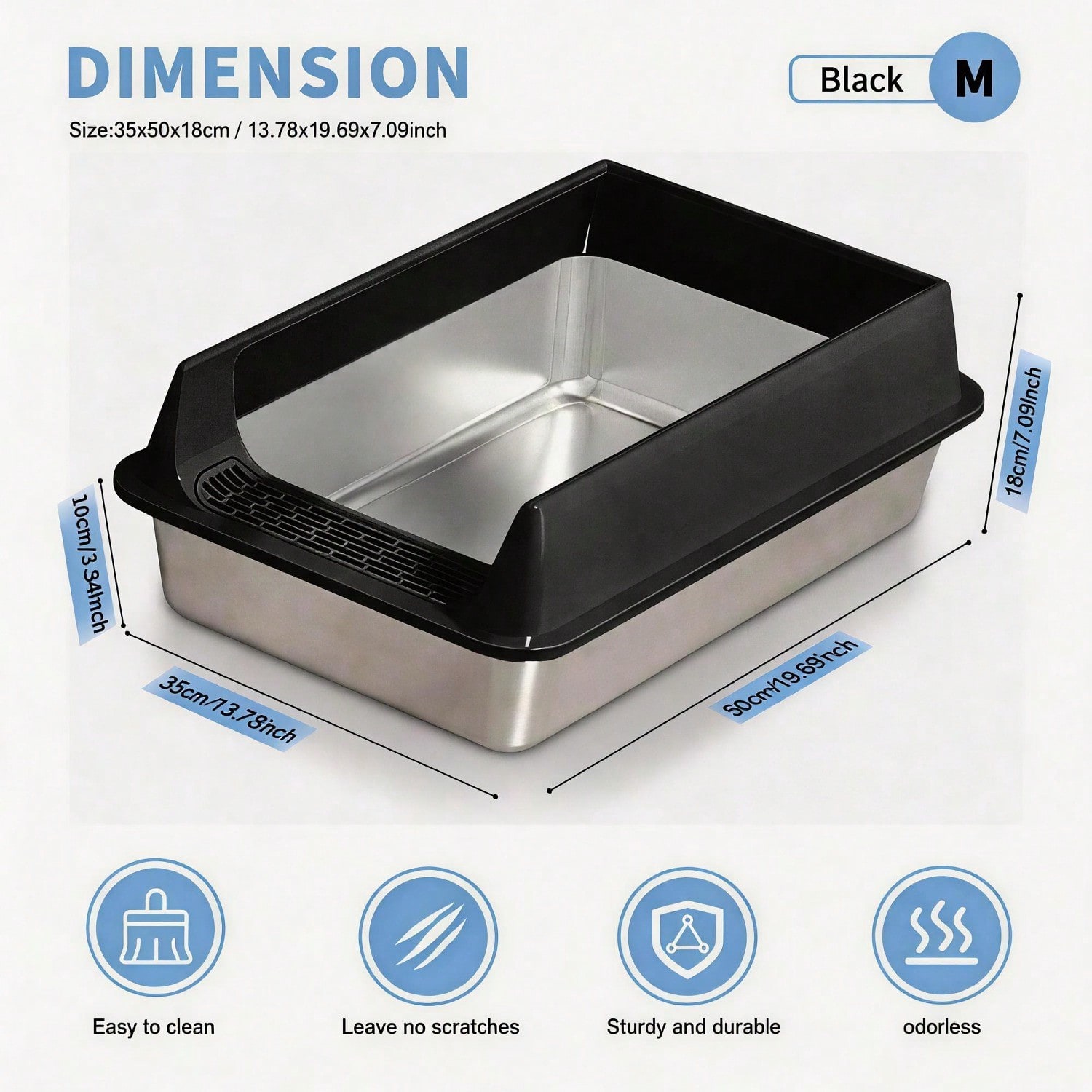 Stainless Steel Cat Litter Box