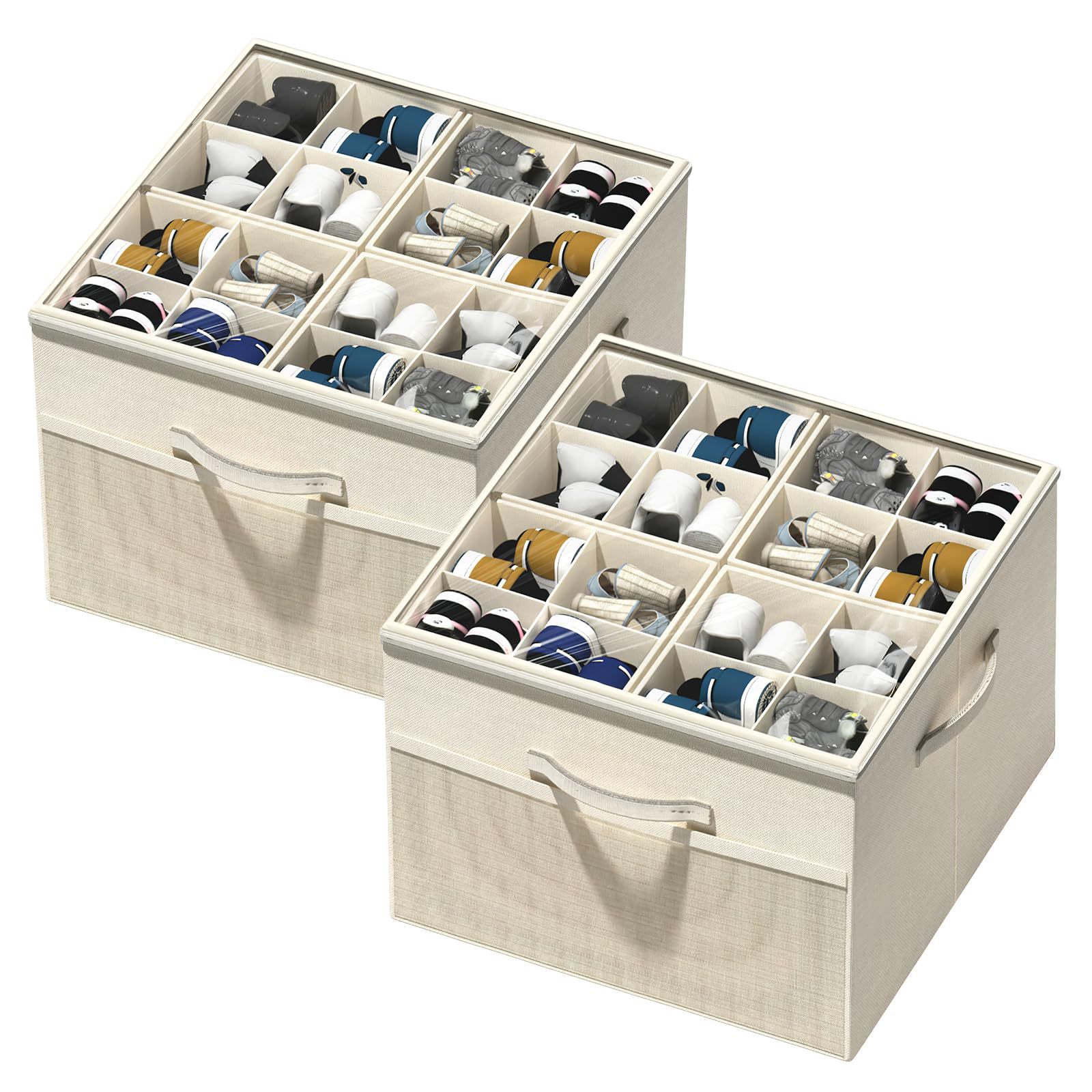 Transparent Foldable Shoe Box Multi-functional Storage