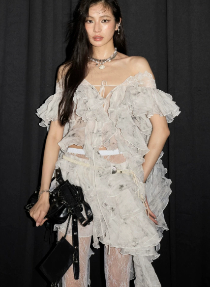Plant-Dyed Printed Top