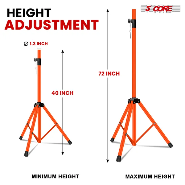 Speaker Stand Pair Height Adjustable 35mm