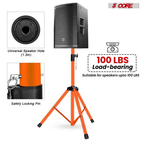 Speaker Stand Pair Height Adjustable 35mm