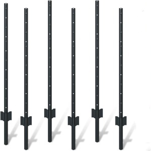Garden Fence Post Set 4ft Heavy-duty Metal