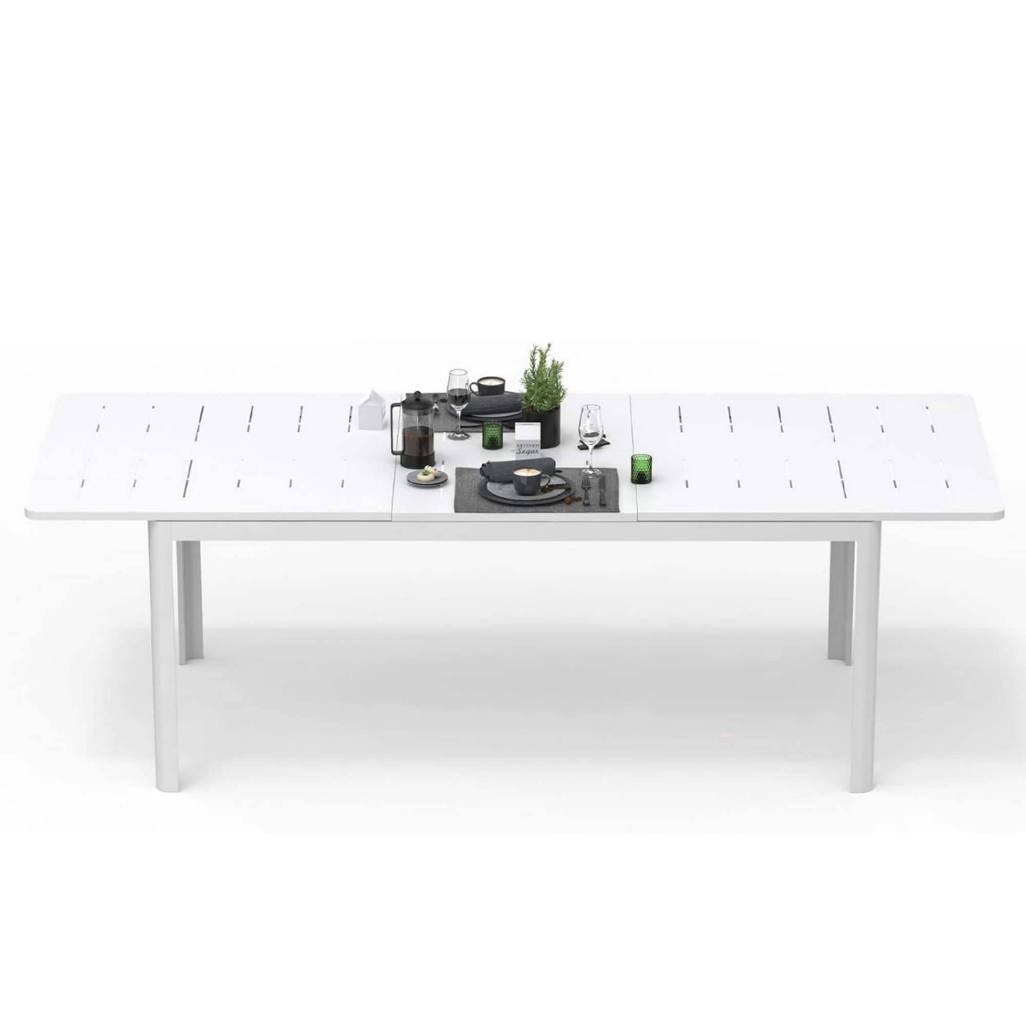 Expandable Metal Patio Dining Table