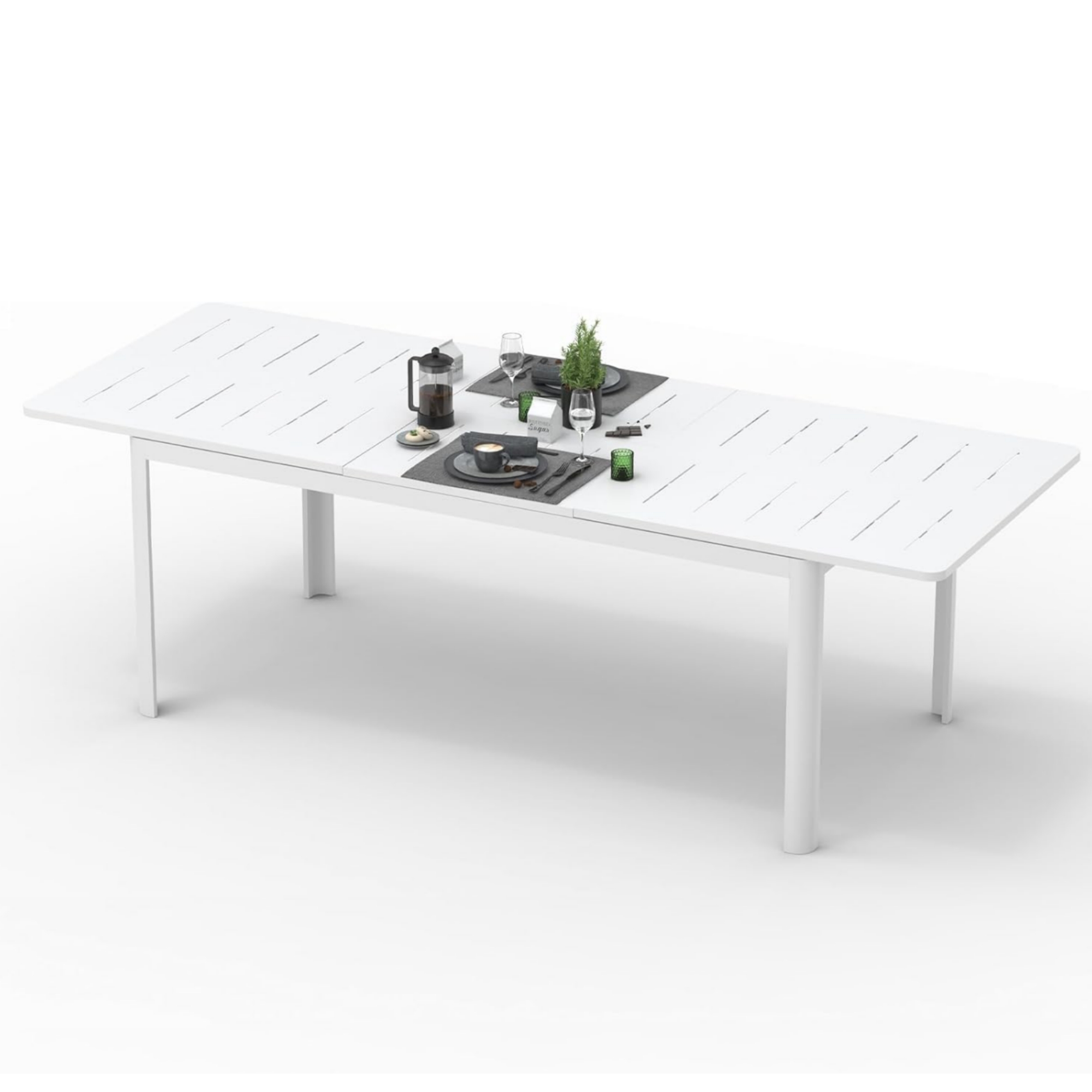 Expandable Metal Patio Dining Table