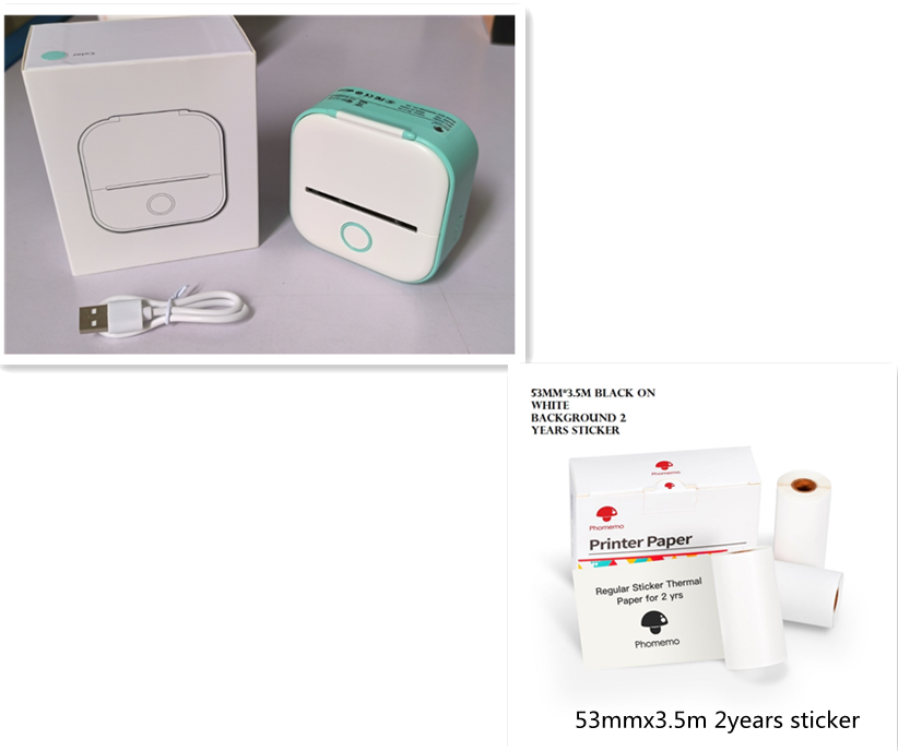 Portable Thermal Label Printer Bluetooth