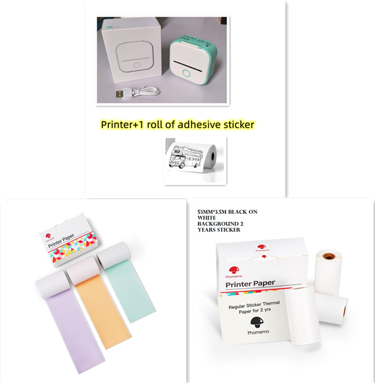 Portable Thermal Label Printer Bluetooth