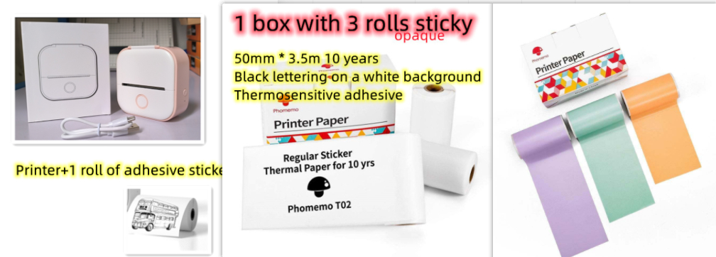 Portable Thermal Label Printer Bluetooth