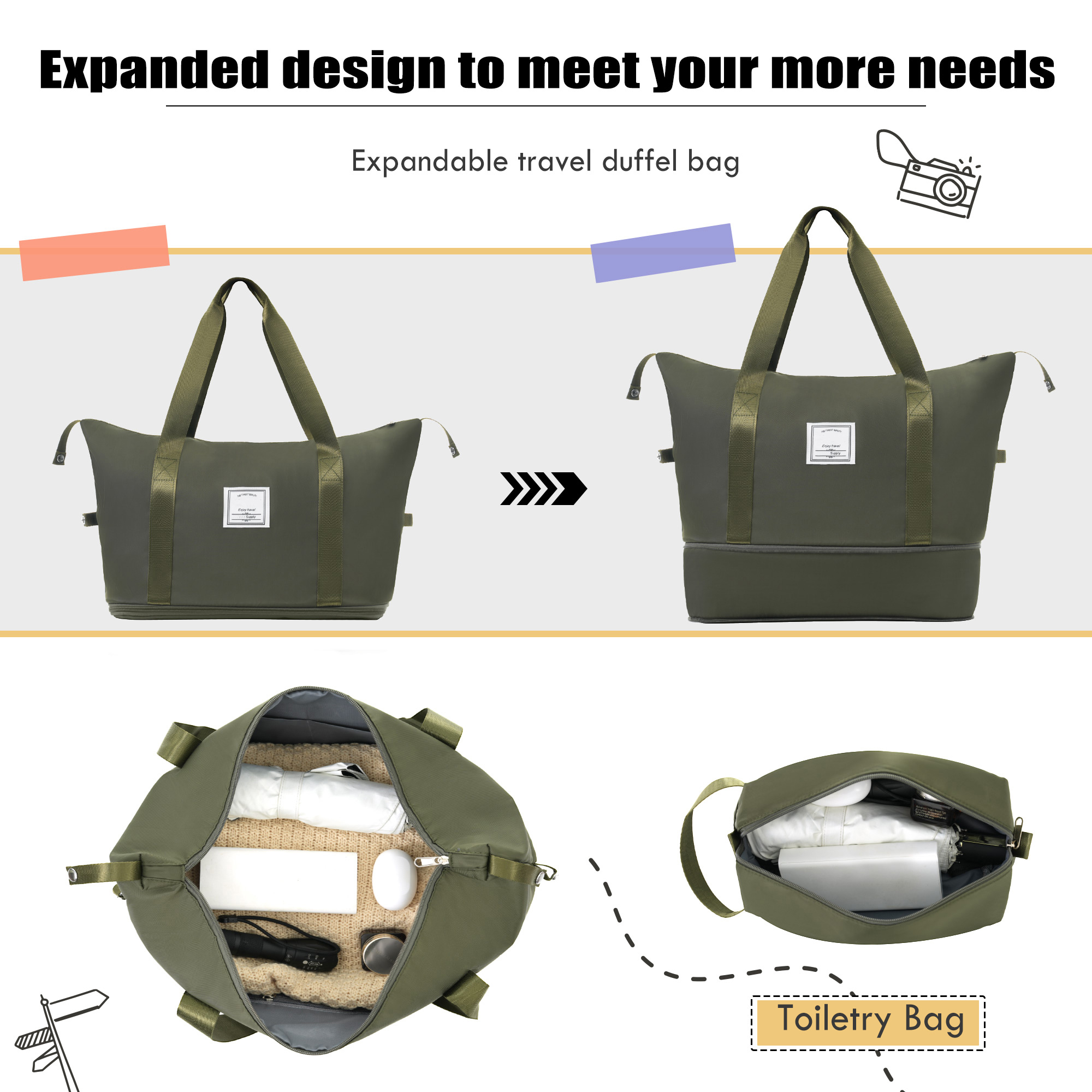 Expandable Softside Luggage 3 Piece Set