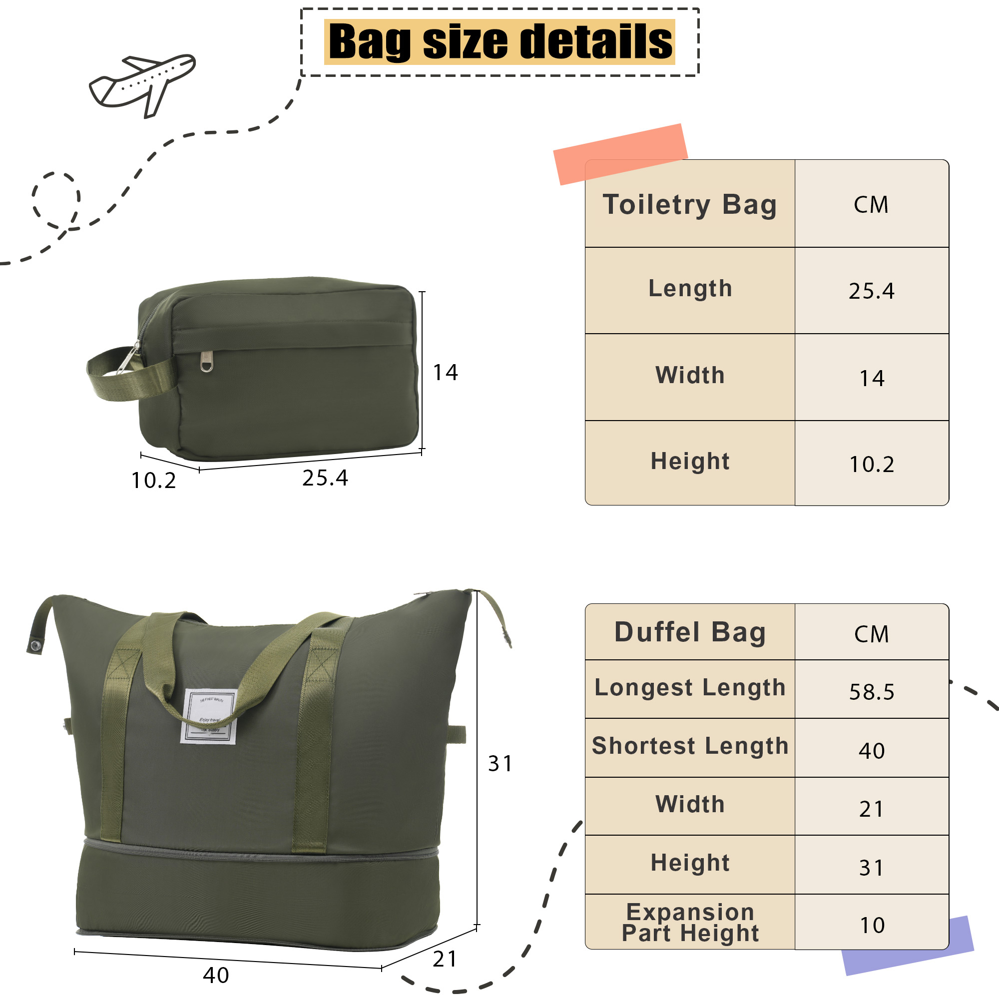 Expandable Softside Luggage 3 Piece Set