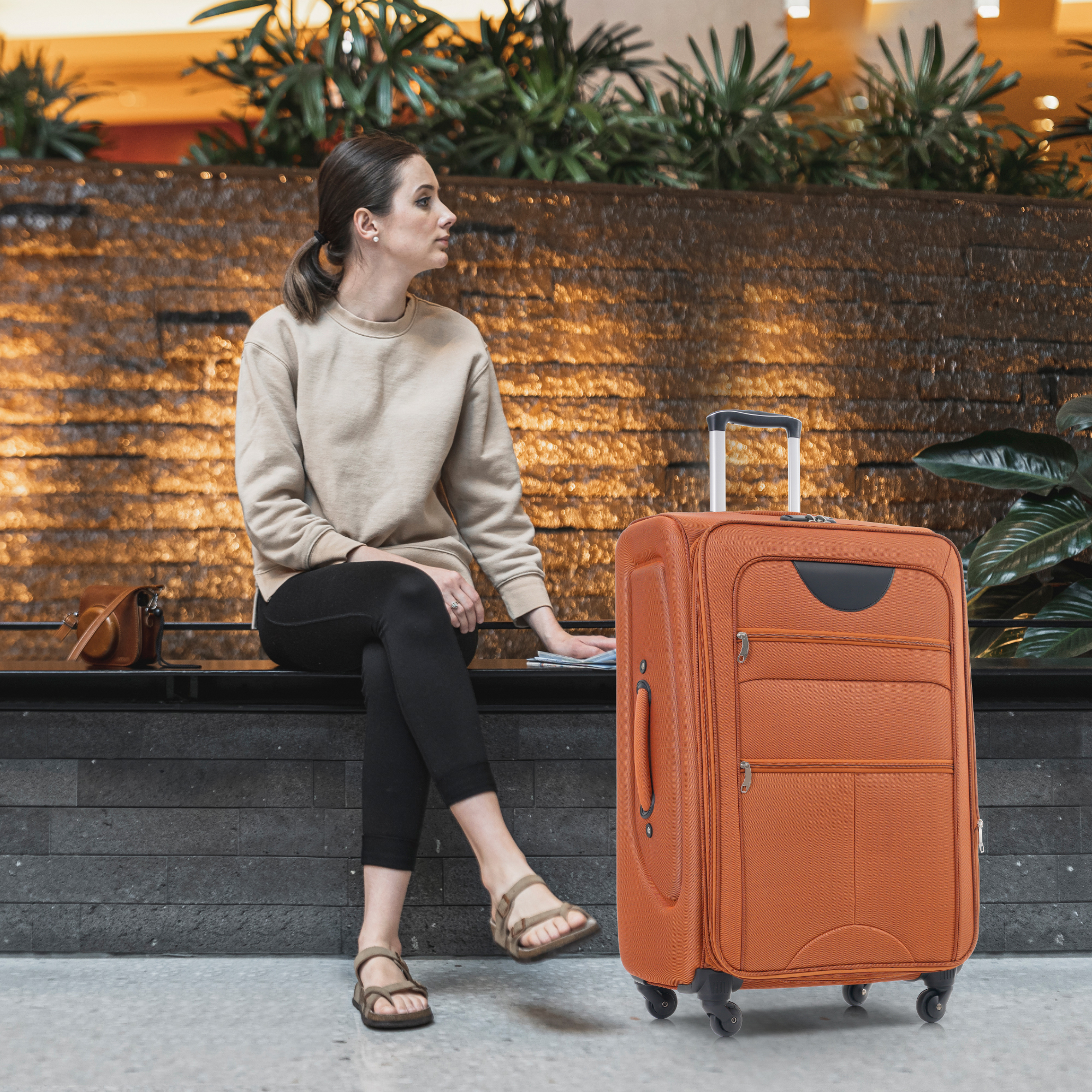Expandable 3 Piece Luggage Set