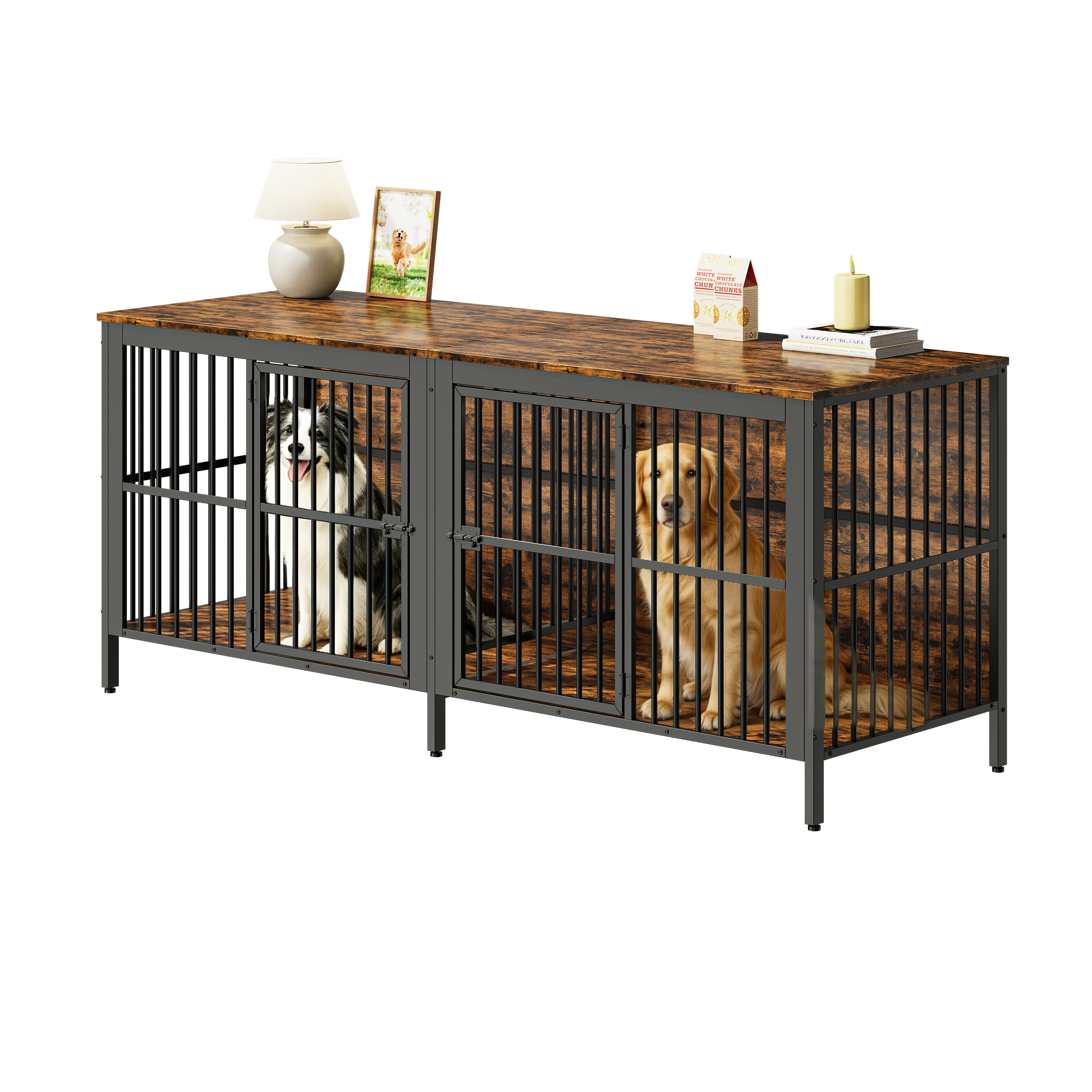 Dog Crate End Table Heavy Duty Rustic