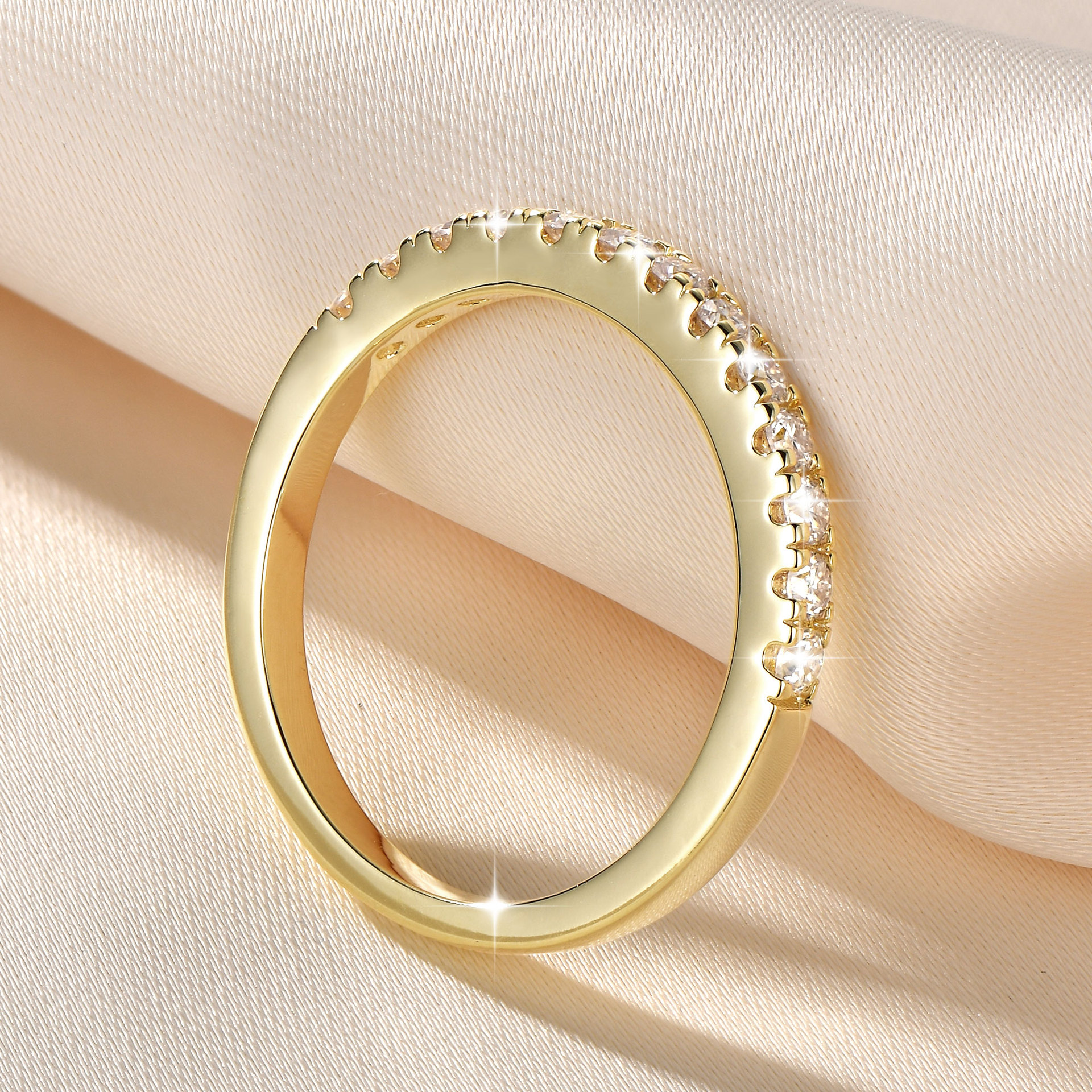 14k Gold Moissanite Ring