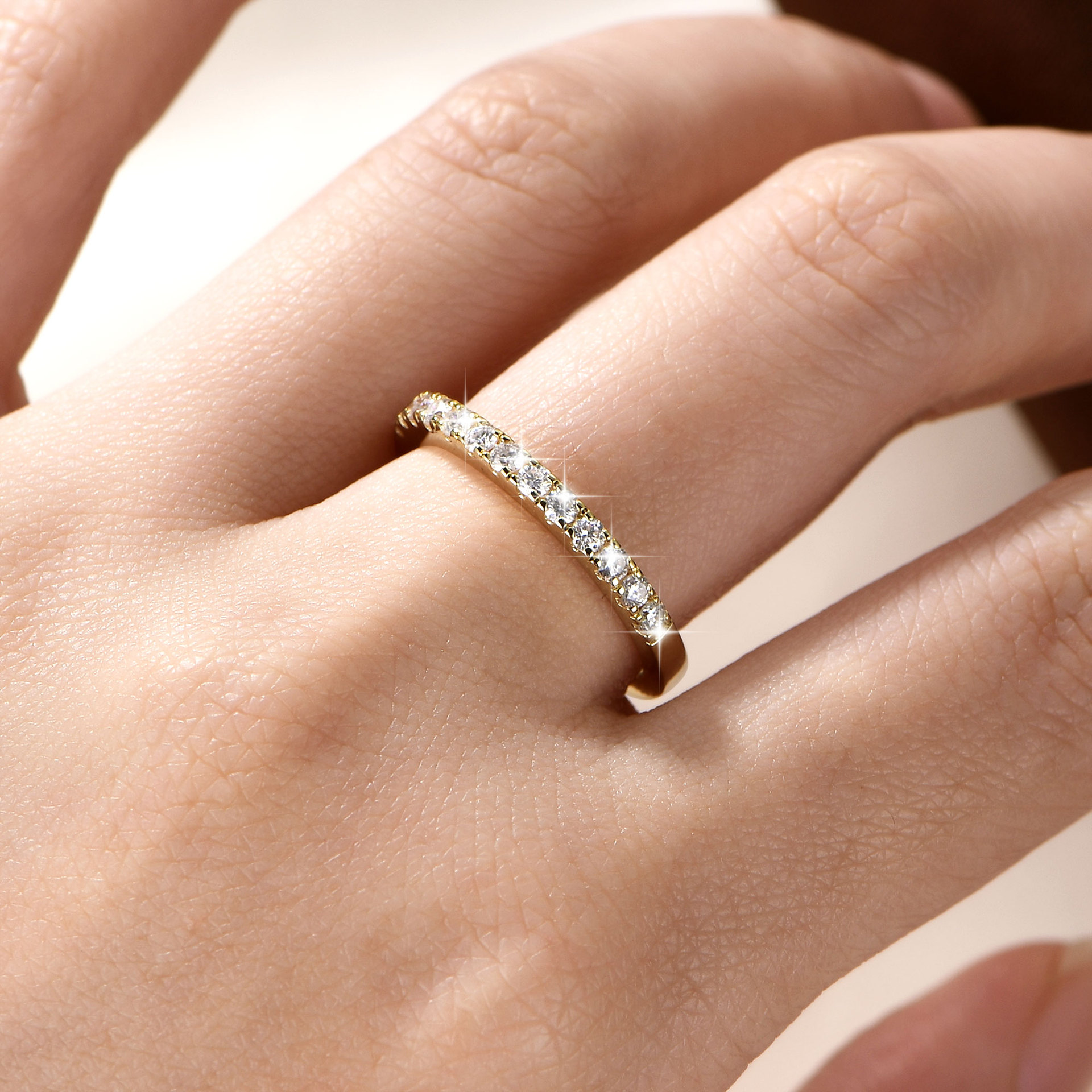 14k Gold Moissanite Ring