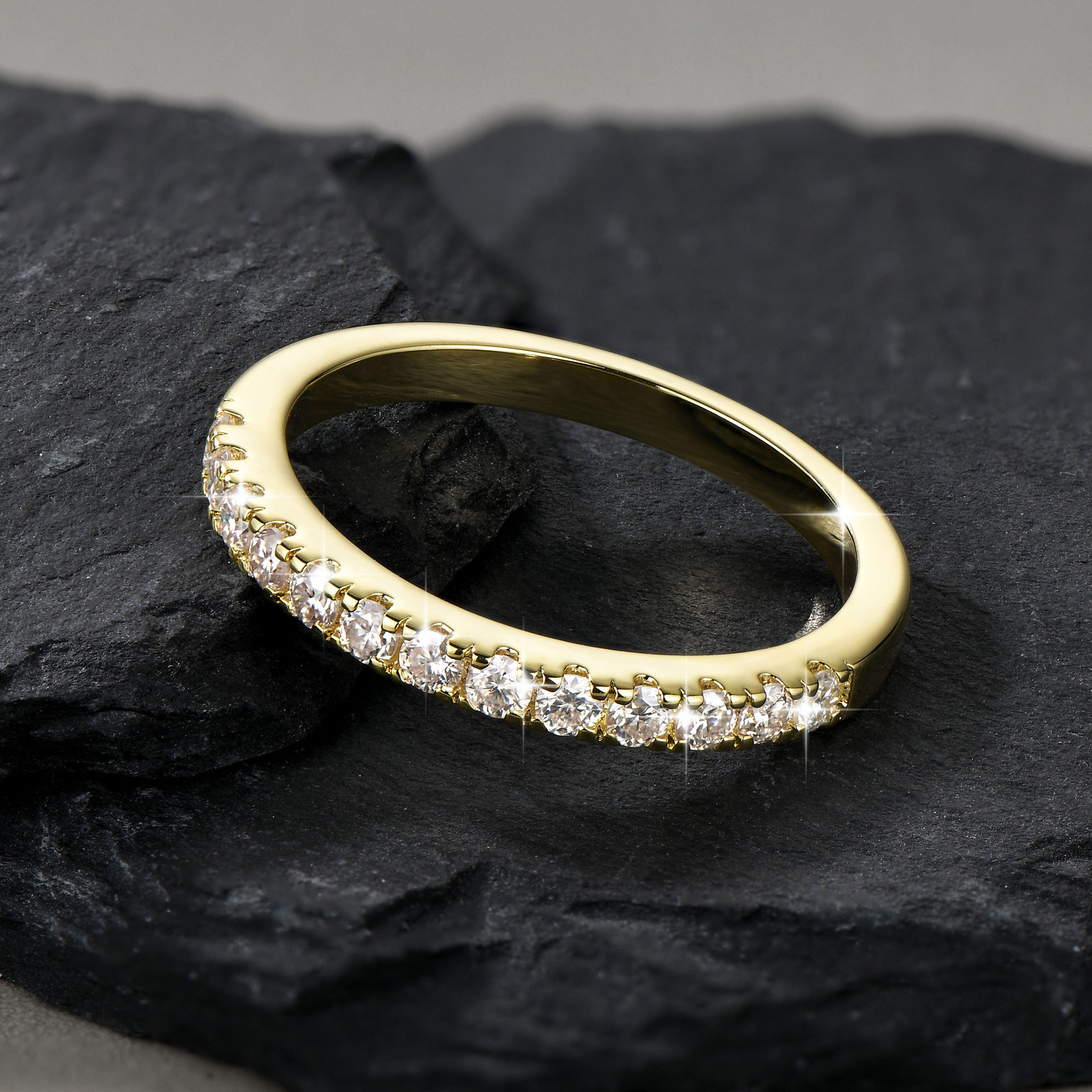 14k Gold Moissanite Ring