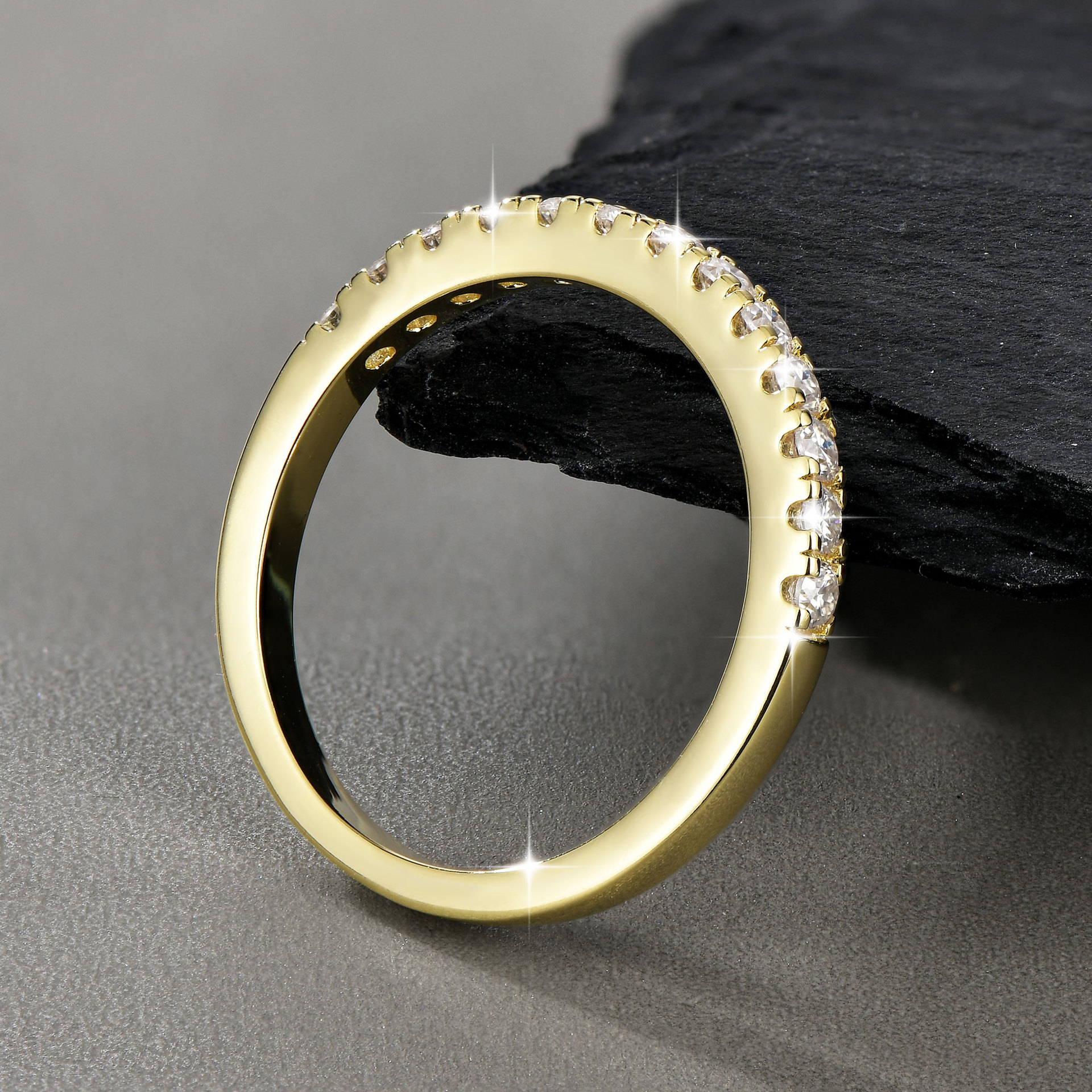 14k Gold Moissanite Ring