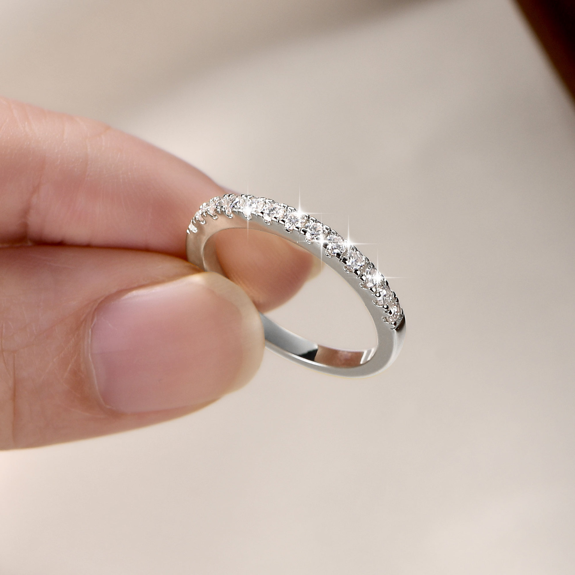 14k Gold Moissanite Ring