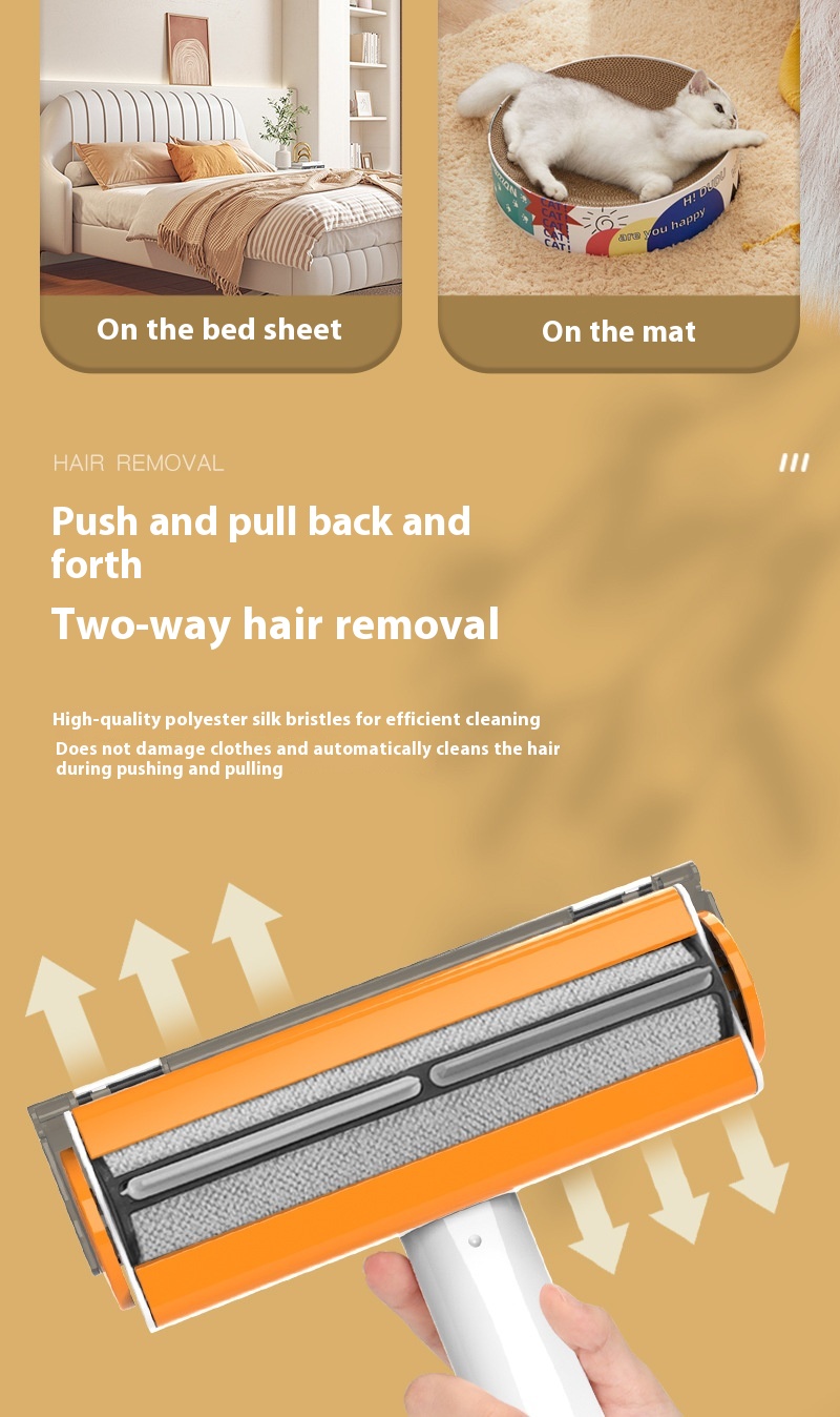 2 In 1 Pet Hair Removal Roller Multifunctional Portable Washable Hair Removal Brush Pet Supplies