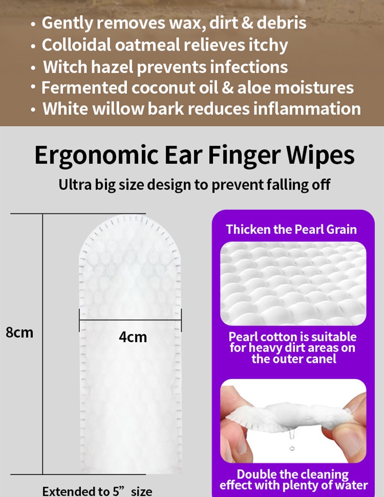 Disposable Pet Cleaning Products Teeth Cleaning Wipes Ear Care Fingertips Ear Mite Removal Cat And Dog Ear Cleaning Pet Products