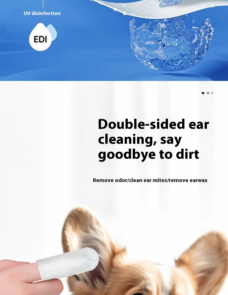 Disposable Pet Cleaning Products Teeth Cleaning Wipes Ear Care Fingertips Ear Mite Removal Cat And Dog Ear Cleaning Pet Products